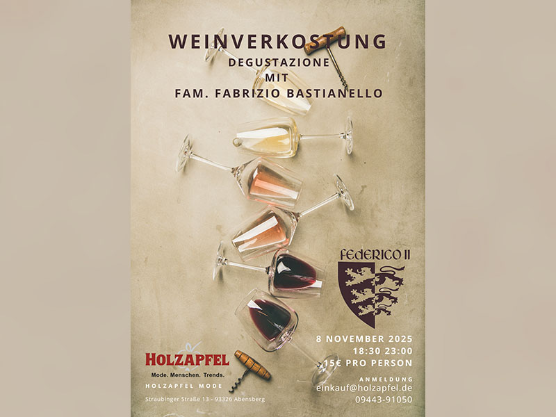 Weinverkostung bei Holzapfel – ein Abend voller Genuss und italienischem Flair